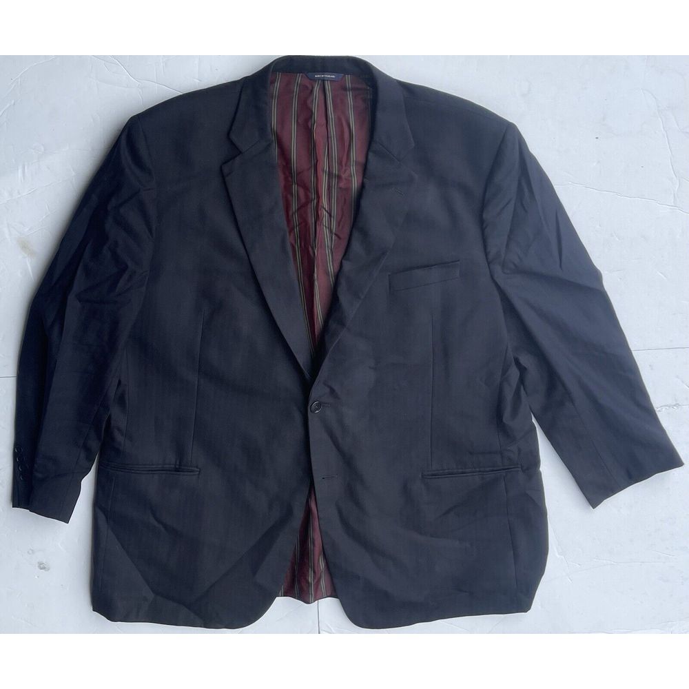 Brooks Brothers Black Mens Blazer with Burgundy Stripe Lining